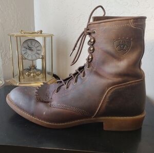 ARIAT Heritage Lacer Men's Size 11.5 EU 45 Soft Toe Leather Boots Brown